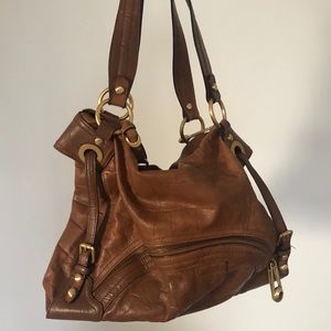 Leather shoulder bag